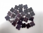 Wampum Quahog Shell Purple Four Leaf Clover Loose Pieces 20mm (10pcs)