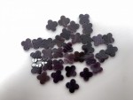 Wampum Quahog Shell Purple Four Leaf Clover Loose Pieces 12mm (10pcs)