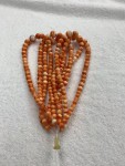 Natural Spiny Oyster Shell Graduated Round Beads Strand 7mm ~ 14.5mm Orange Color