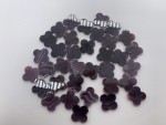 Wampum Quahog Shell Purple Four Leaf Clover Loose Pieces 16mm (10pcs)