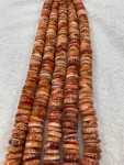 Spiny Oyster Shell Rodelle Beads 18mm Orange