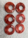 Spiny Oyster Shell Shell Round Loose Piece Earring 35mm Red